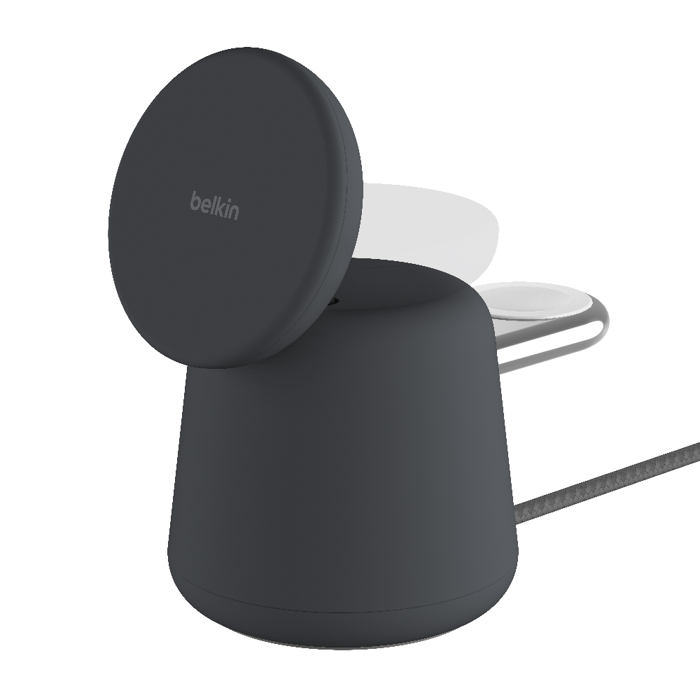 Belkin MagSafe 15W 2 合 1 無線充電底座-深灰