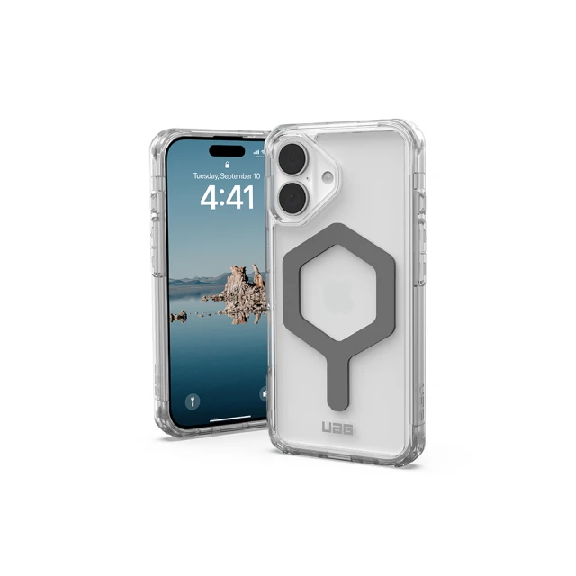 UAG iPhone 16 磁吸耐衝擊全透保護殼-極透明(灰圈)