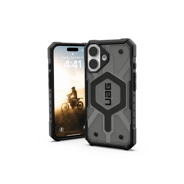 UAG iPhone 16 磁吸耐衝擊經典保護殼-透黑(黑圈)
