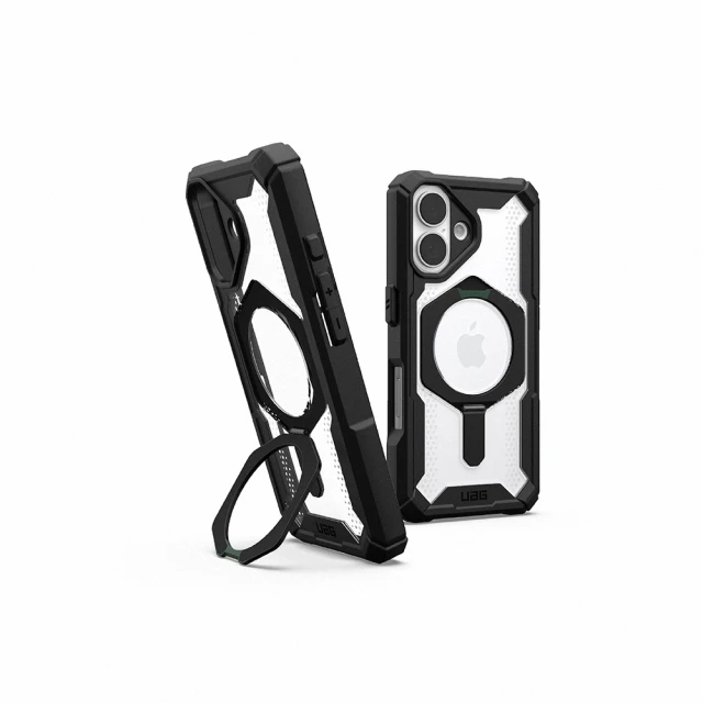 UAG iPhone 16 磁吸耐衝擊支架經典保護殼-透明(黑圈)