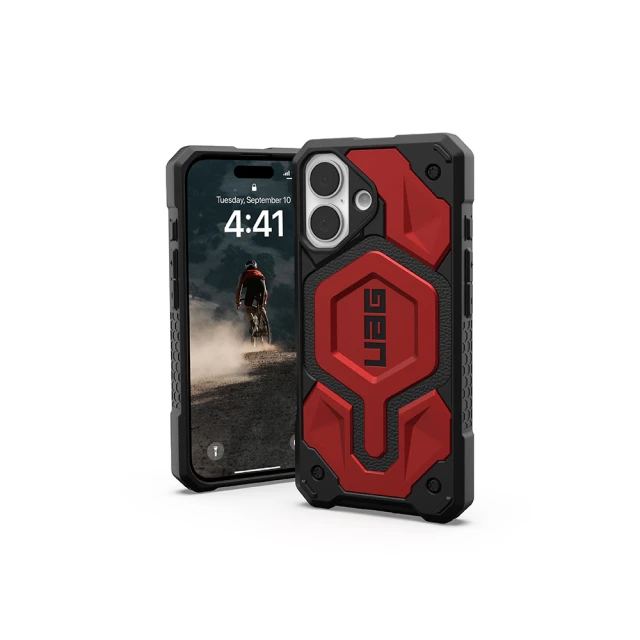 UAG iPhone 16 磁吸頂級版耐衝擊保護殼-紅金