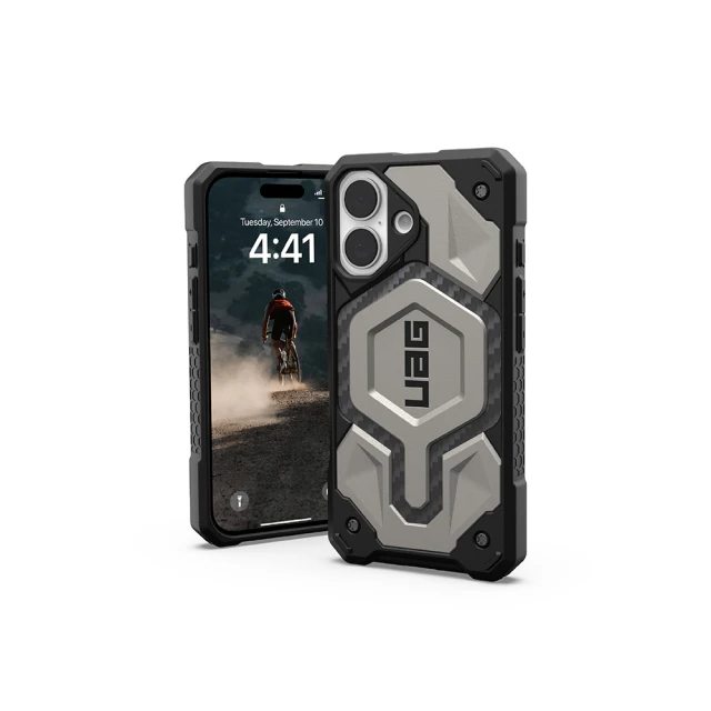 UAG iPhone 16 磁吸頂級版耐衝擊保護殼-鈦金