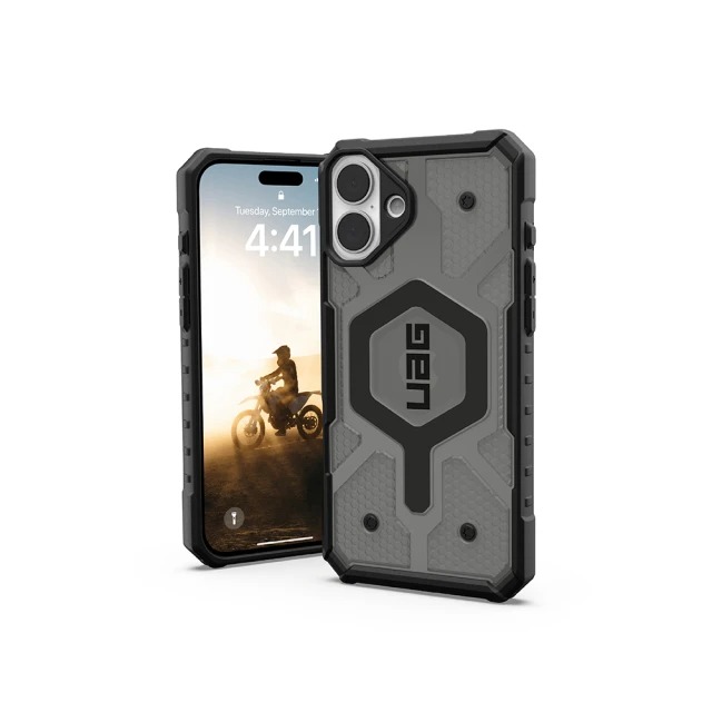 UAG iPhone 16 Plus 磁吸耐衝擊經典保護殼-透黑(黑圈)