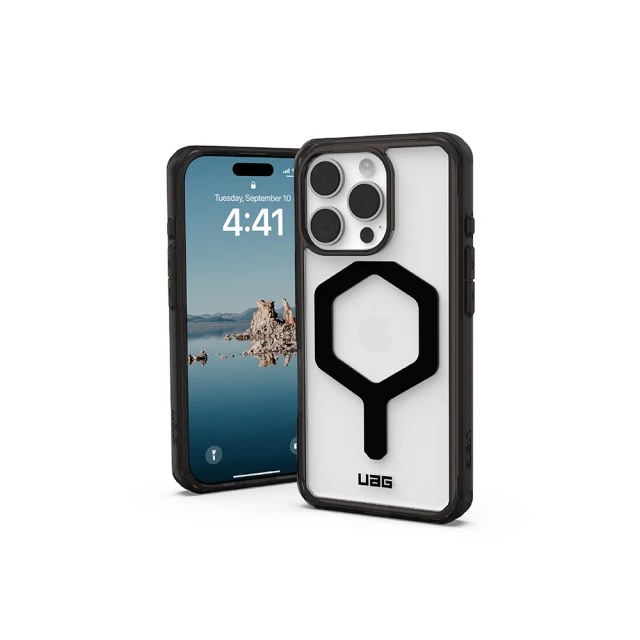 UAG iPhone 16 Pro 磁吸耐衝擊全透保護殼-全透黑(黑圈)