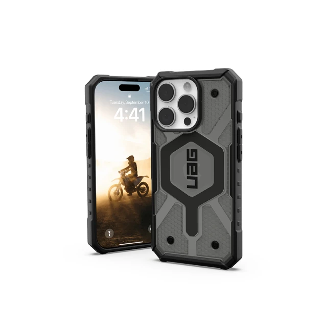 UAG iPhone 16 Pro 磁吸耐衝擊經典保護殼-透黑(黑圈)