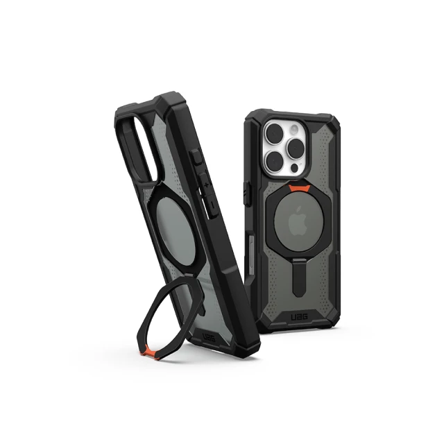 UAG iPhone 16 Pro 磁吸耐衝擊支架經典保護殼-透黑(黑圈)