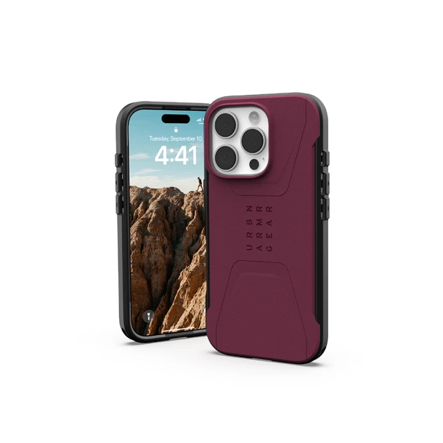 UAG iPhone 16 Pro 磁吸耐衝擊簡約保護殼-紫紅