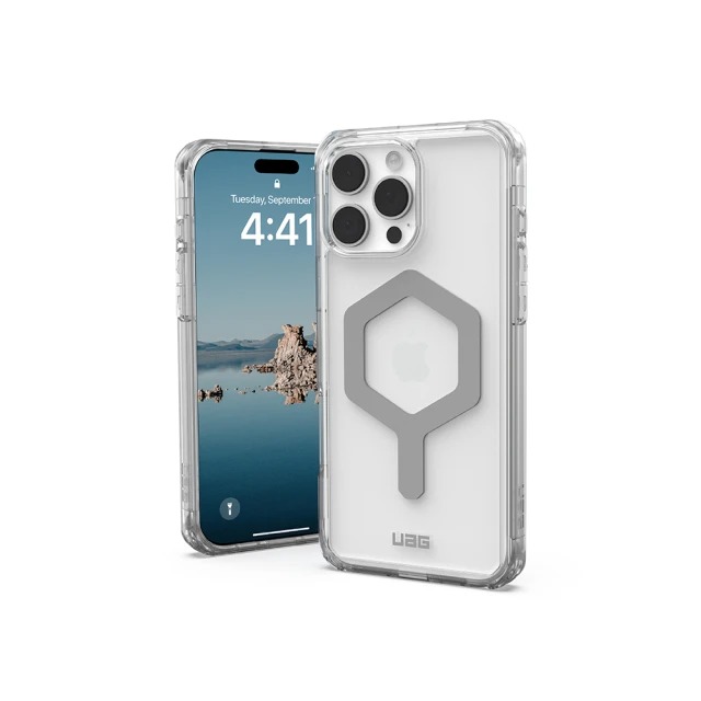 UAG iPhone 16 Pro Max 磁吸耐衝擊全透保護殼-極透明(灰圈)