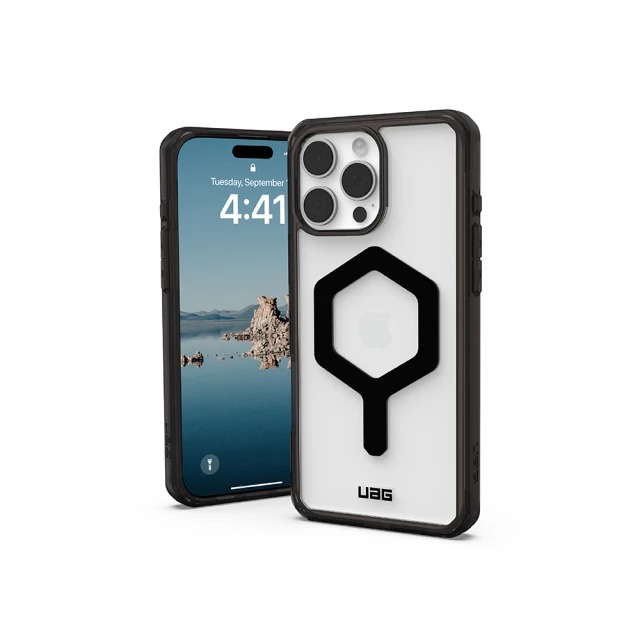 UAG iPhone 16 Pro Max 磁吸耐衝擊全透保護殼-全透黑(黑圈)
