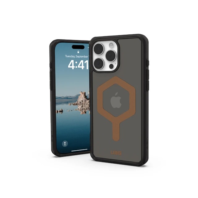 UAG iPhone 16 Pro Max 磁吸耐衝擊全透保護殼-全透黑(銅圈)