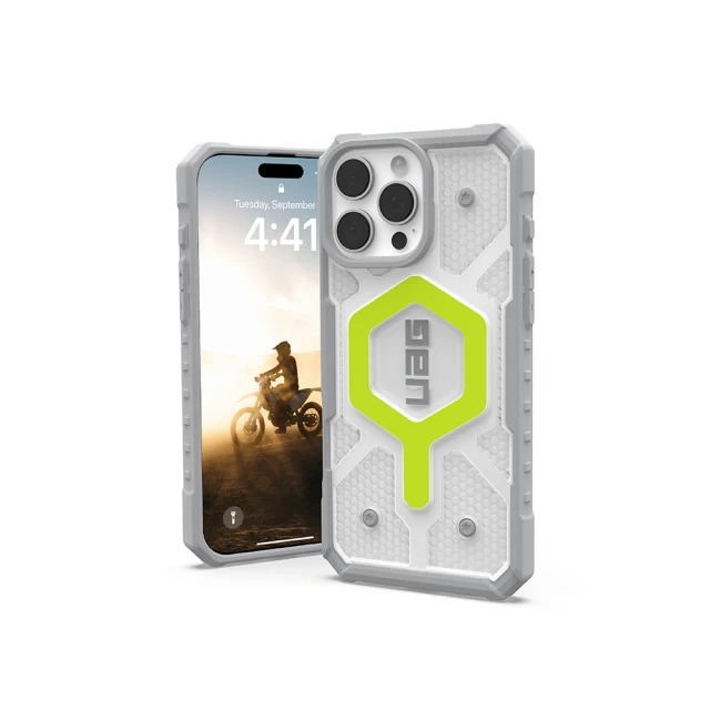 UAG iPhone 16 Pro Max 磁吸耐衝擊經典保護殼-透明(螢光圈)