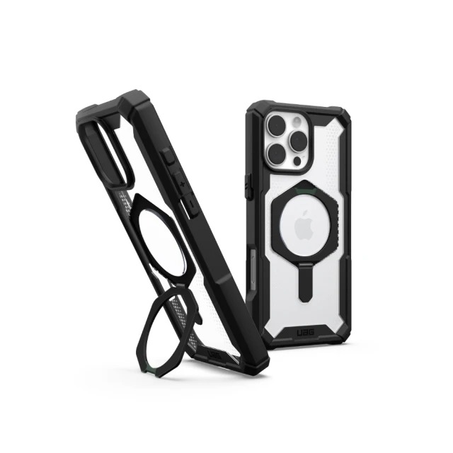 UAG iPhone 16 Pro Max 磁吸耐衝擊支架經典保護殼-透明(黑圈)