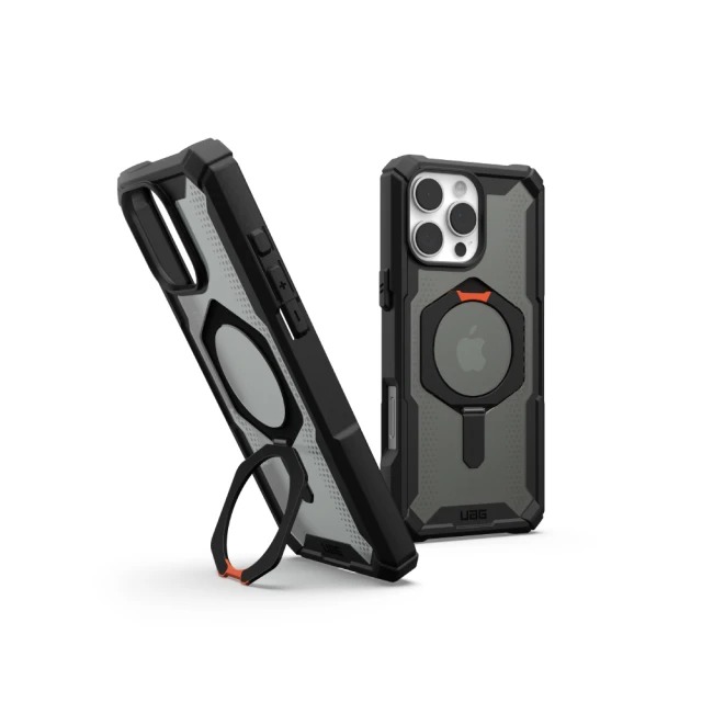 UAG iPhone 16 Pro Max 磁吸耐衝擊支架經典保護殼-透黑(黑圈)