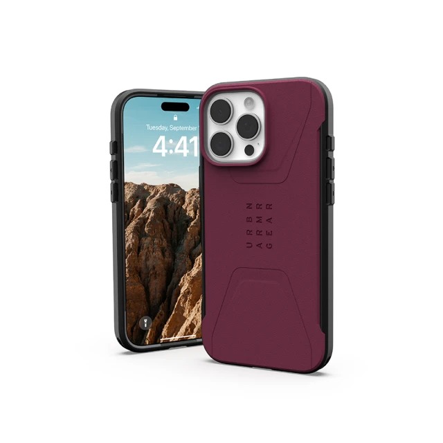 UAG iPhone 16 Pro Max 磁吸耐衝擊簡約保護殼-紫紅