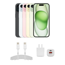 iPhone 15 128GB+C To C 編織傳輸線2M(2入)&35W快充頭