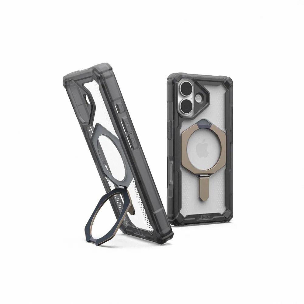UAG-ip17 磁吸耐衝擊支架經典 透灰(鈦灰圈) 