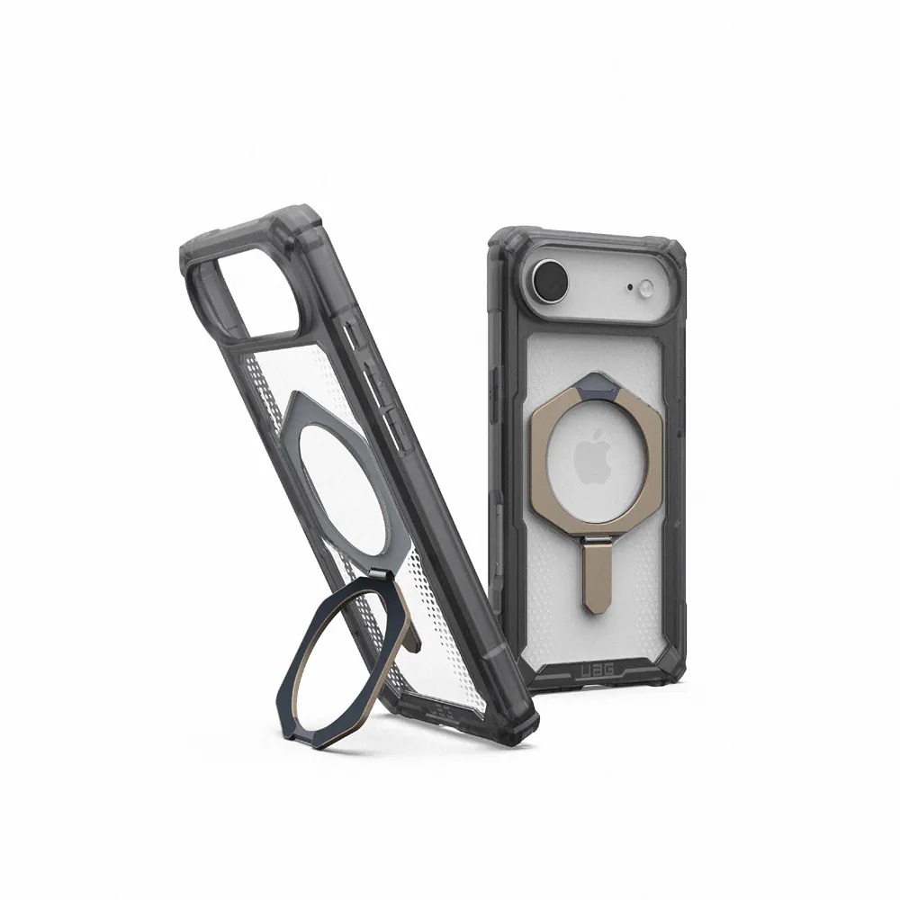 UAG-ip17 air 磁吸耐衝擊支架經典 透灰(鈦灰圈) 