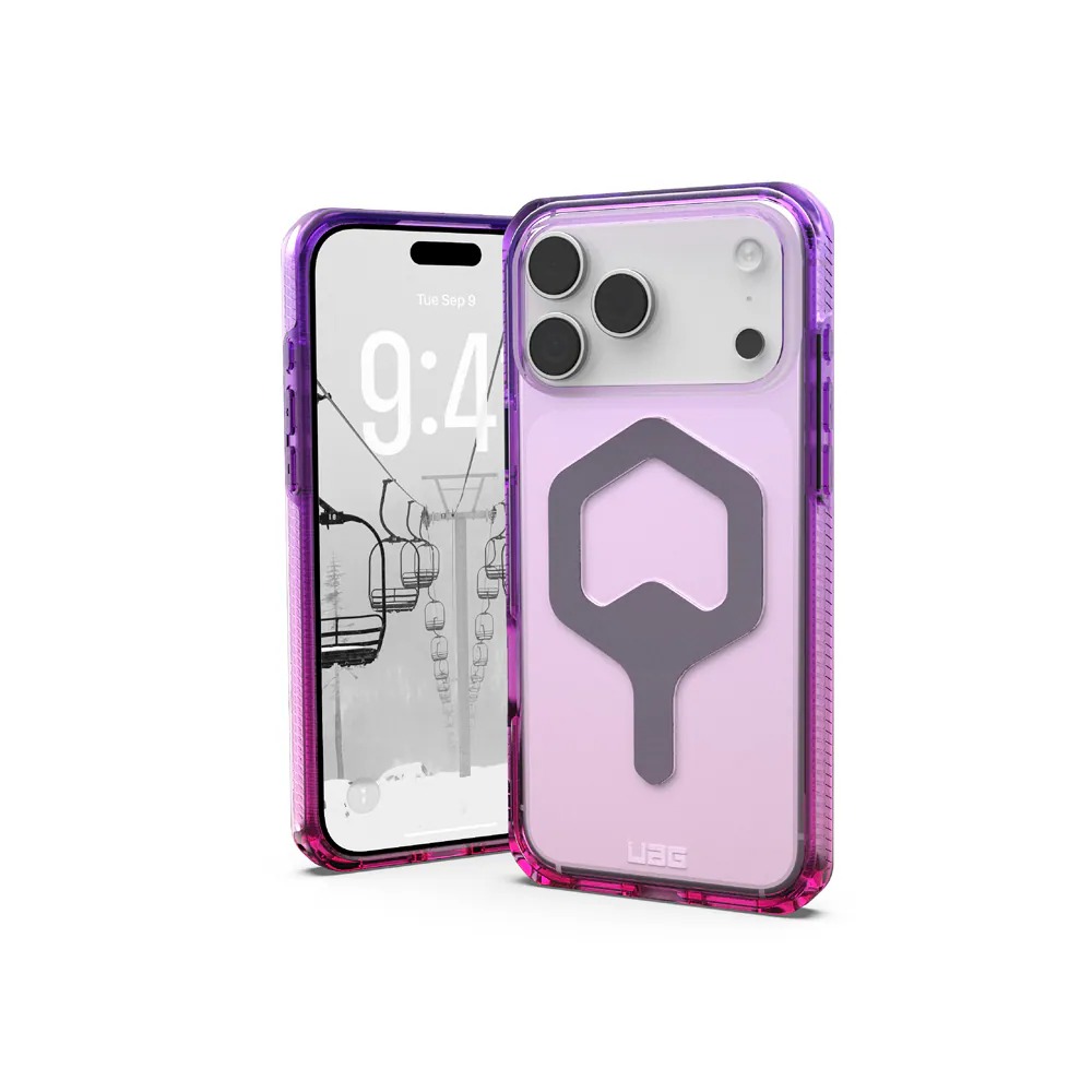 UAG-ip17 pro 磁吸耐衝擊全透 漸層紫(灰圈) 