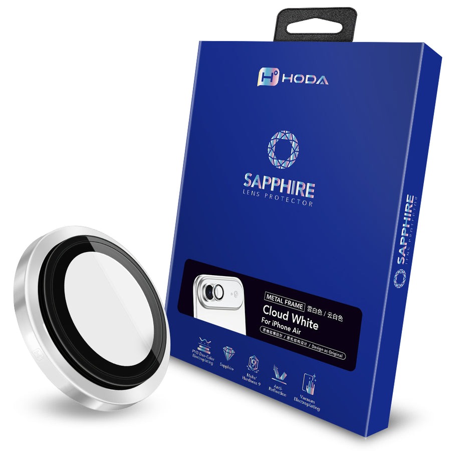 HODA-ip air 藍寶石鏡頭貼 銀 