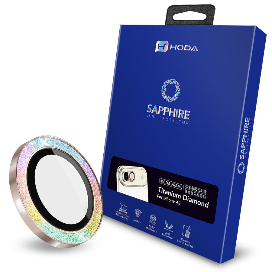 HODA-ip air 藍寶石鏡頭貼 鈦金彩鑽 