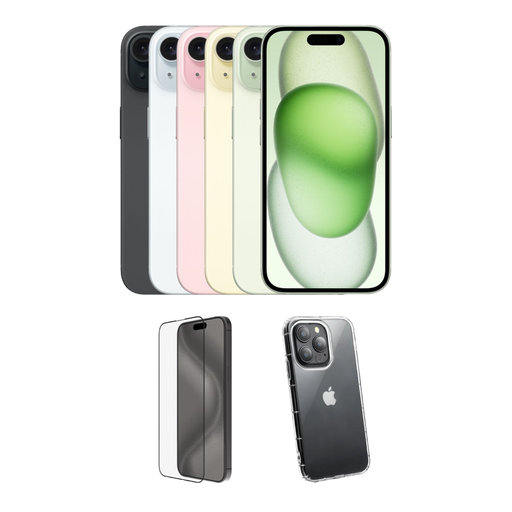 iPhone 15 128GB 空壓殼&保護貼組