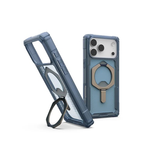 [840283922541] UAG-ip17 pro max 磁吸耐衝擊支架經典 透藍(鈦灰圈) 