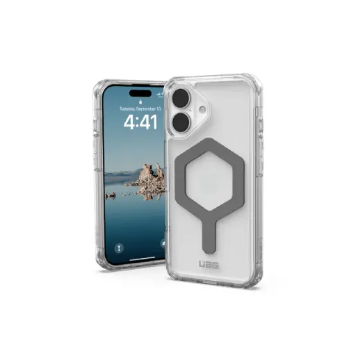 [114482114333] UAG iPhone 16 磁吸耐衝擊全透保護殼-極透明(灰圈)