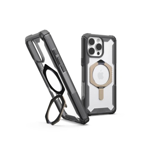 [114475113136] UAG iPhone 16 Pro Max 磁吸耐衝擊支架經典保護殼-透灰(鈦灰圈)