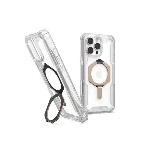 [114475114G36] UAG iPhone 16 Pro Max 磁吸耐衝擊支架經典保護殼-透明(鈦灰圈)
